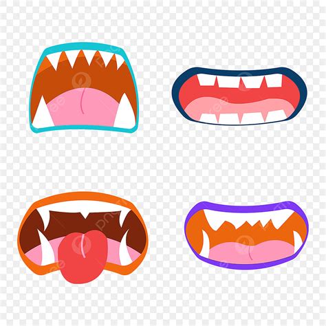 Spooky Monster Mouths Clipart Funny Halloween Creature 40 Off
