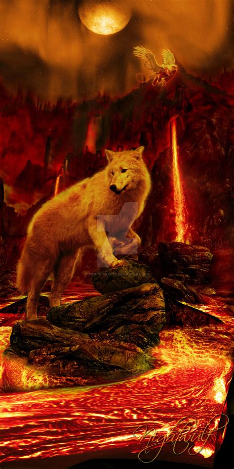 Wolf In Lava By Tom In Silence On Deviantart