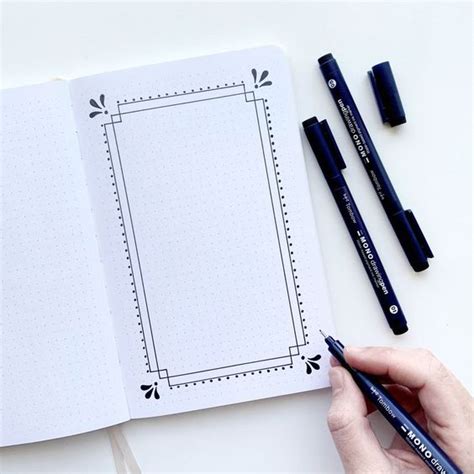 64 Bullet Journal Borders To Use Corner Border Ideas Bujo Babe