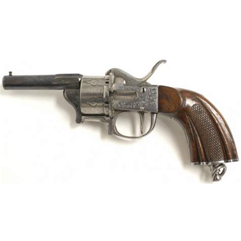 French Or German Pinfire Revolver Unusual Design Excellent Condition