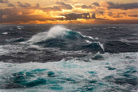 Sea Wave In The Atlantic Ocean During Storm Stock Photo Download