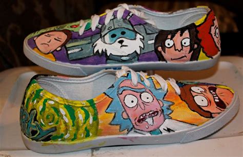 Rick And Morty Hand Painted Shoes Hand Painted Shoes Vans Canvas