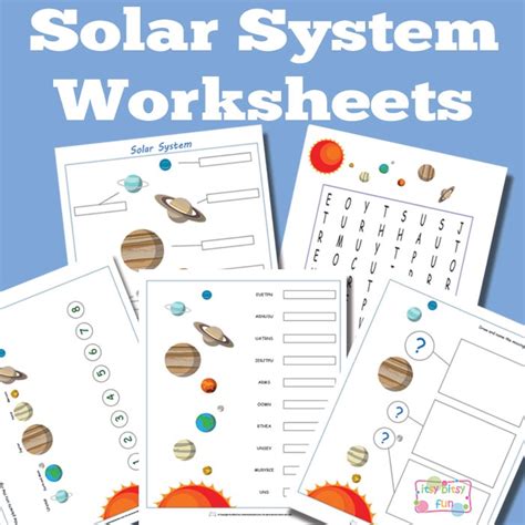 Solar System Worksheets For Kids Itsy Bitsy Fun