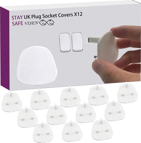 12pcs Plug Socket Coverschild Safety Uk Plug Covers For Sockets Baby