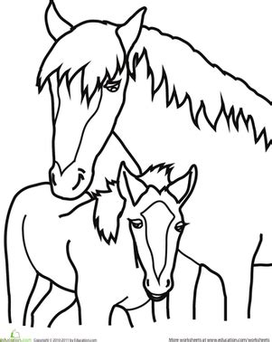 Baby animal png mommy and baby animal clipart transparent png. Mother And Baby Horse Coloring Pages Coloring Pages