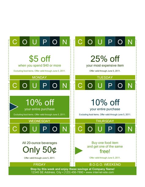 Coupon Template For Word Sample Template