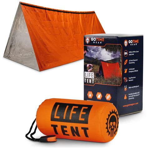 Go Time Gear Life Tent Emergency Survival Shelter 2 Person Emergency