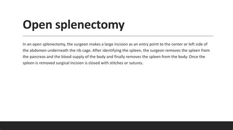 Ppt Why Laparoscopic Splenectomy Is Required Powerpoint Presentation