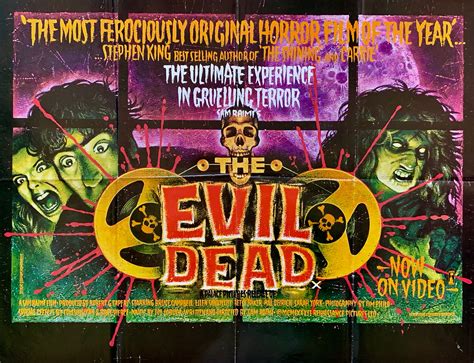Original Evil Dead Movie Poster Horror Sam Raimi Bruce Campbell