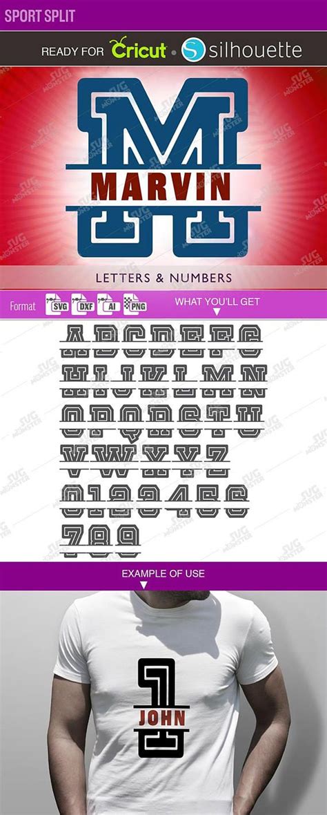 Split Sport Font Svg Split Monogram Svg Split Letter Monogram Monogram