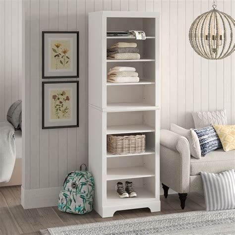 Our closet organizers are furniture quality, finished in maple, maple spice, mahogany, and cherry, with quality brushed nickel hardware. Mickelsen 25" W Solid And Manufactured Wood Freestanding ...