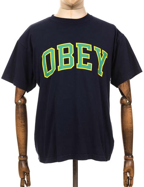 Obey Clothing Academic Heavyweight Classic Box Tee Navy Clothing