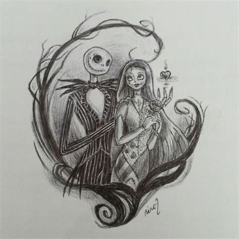 Jack And Sally Drawing Easy Jack And Sally Sketch By Izzy Of The Corn