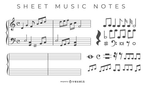 Sheet Music Note Vectors Free Vector Download