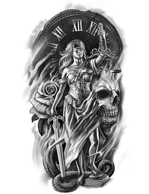 This lady justice tattoo design has an atmosphere of darkness with light igniting the black skies and lady justice up front and. 12 classic tattoo styles you need to know - 99designs