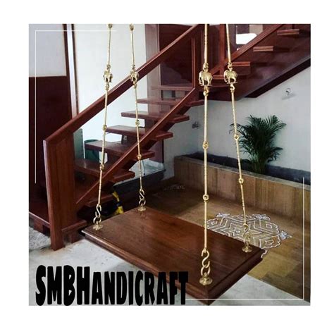 Wooden Ceiling Swing Indian Jhula Wooden Carved Swing Ceiling Swing