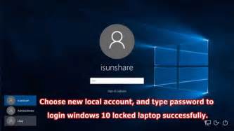 How To Create Windows 10 Local User Account In Locked Laptop Youtube
