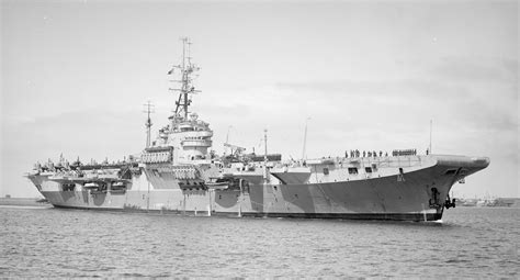 The Royal Navy Colossus Class Aircraft Carrier Hms Glory R62 In 1946