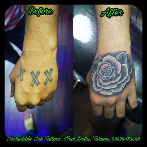 Hand Tattoo Rose Coverup Hand Rose Tattoos Call 09899473688 Print