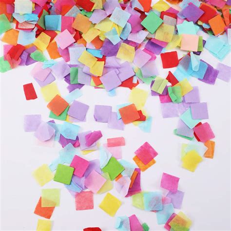 2500 Pieces Tissue Paper Squares Colorful Confetti 1 Inch Tissue