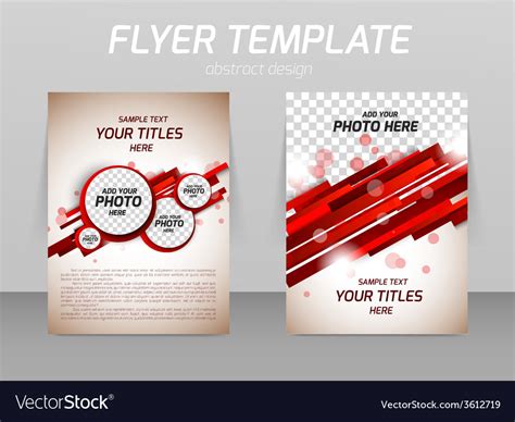 Abstract Flyer Template Design Royalty Free Vector Image
