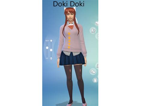 Doki Doki Literature Club Uniform Top The Sims 4 Catalog