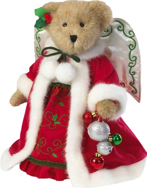 Download Hd Christmas Teddy Bear Angel Bear Tree Topper Transparent