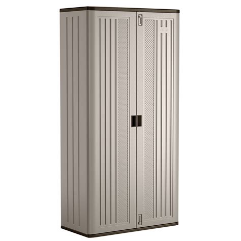 Suncast 80 Tall Resin Storage Cabinet Locker For Garage Home Shed