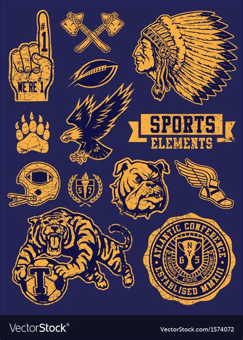 Sports Mascots And Logo Set Royalty Free Vector Image