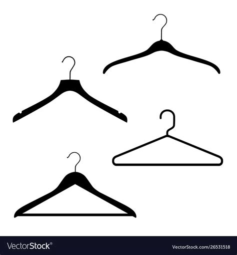 Plastic And Metal Wire Coat Hangers Clothes Vector Image