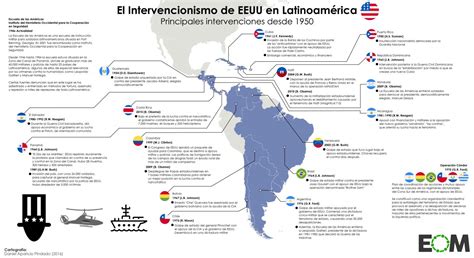 El Intervencionismo Estadounidense En Latinoamérica Mapas De El Orden