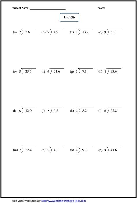 Https://tommynaija.com/worksheet/dividing Decimals Worksheet 6th Grade