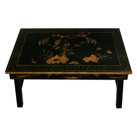 Oriental Furniture Tea Table With Foldable Legs