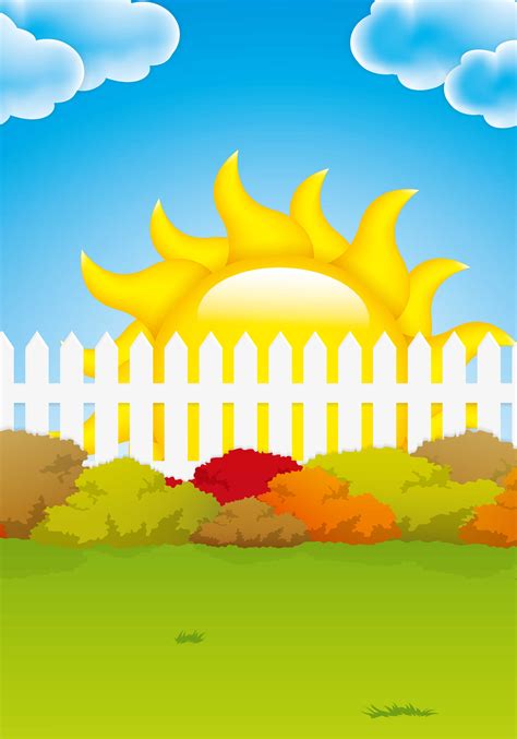 Cartoon Outdoor Decorative Background Cartoon Childlike Sunlight