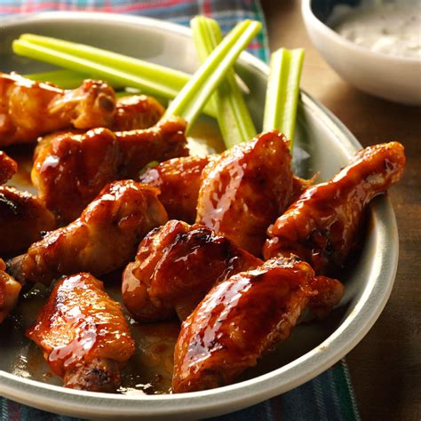 Spicy Bbq Chicken Wings Recipe How To Make It Taste Of Home