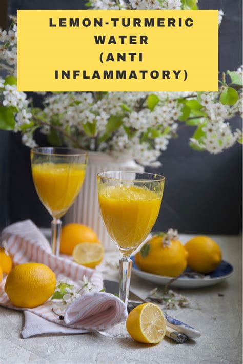 Anti Inflammatory Lemon Turmeric Water In Healthy Eating Recipes