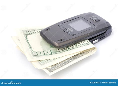 Cellphone With Dollars Stock Image Image Of Banking Investment 2281055