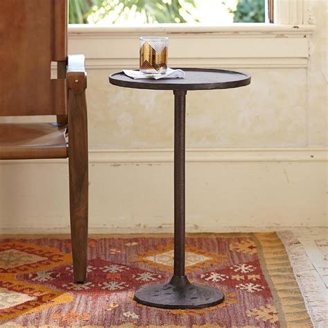 Round Bronze Plated Side Table Side Table Aluminum Table Table