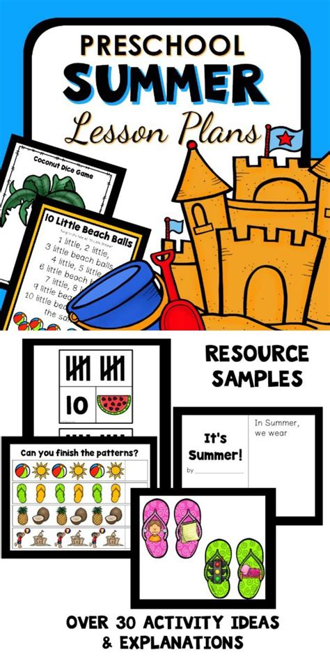 Summer Theme Preschool Classroom Lesson Plans Lesson Plans For