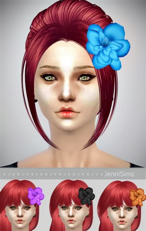 Flower Hair Accessories At Jenni Sims Sims 4 Updates