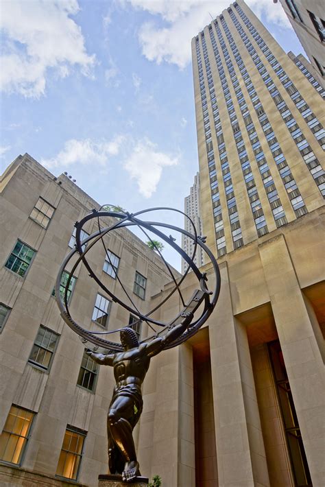 New York Manhattan Rockefeller Center Atlas Statue Rockefeller