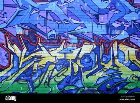 A Wall Of Graffiti In Montreal Quebec Stock Photo Alamy