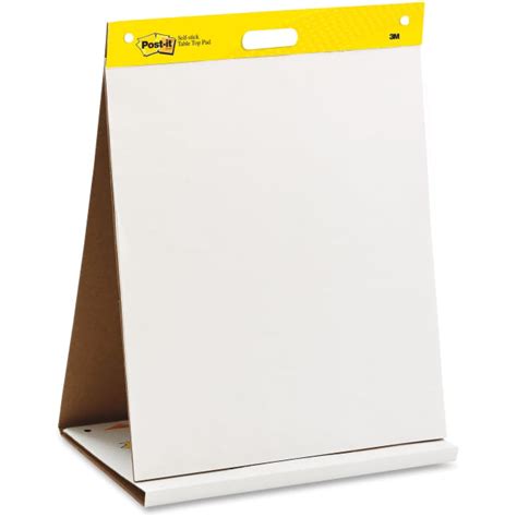 Post It Self Stick Tabletop Easel Pads 20 In X 23 In White 20 Sheets Plain Stapled 18