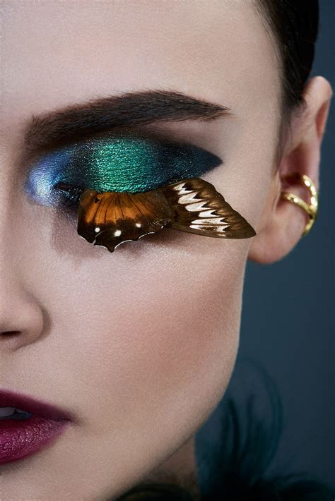Vogue Beauty Editorial With Model Zuzana Gregorova Butterflies Moths Insects Aw Beauty