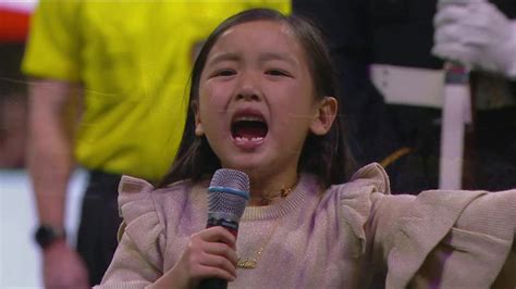 Seven Year Old Sings National Anthem Video Watch Tv Show Sky Sports