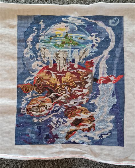 Fo Great Atuin And The Discworld Crossstitch
