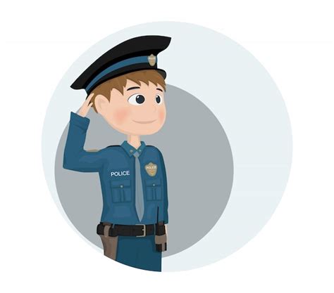 Premium Vector Cartoon Policeman Character Icon