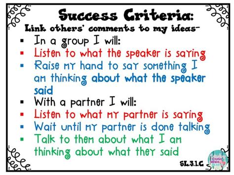 Success Criteria The How Of Teaching Enriching Young Minds And Hearts