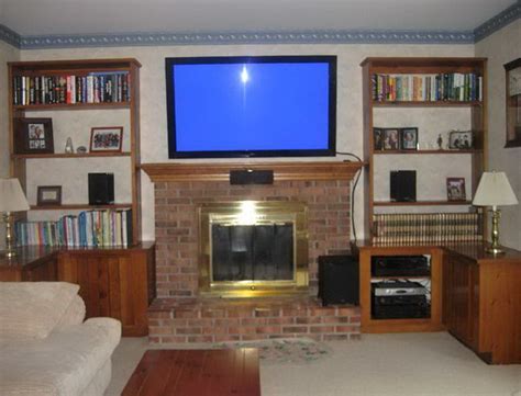 Mounting A Tv Over A Brick Fireplace Home Design Ideas