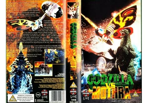 Godzilla Vs Mothra 1992 On Manga United Kingdom Vhs Videotape